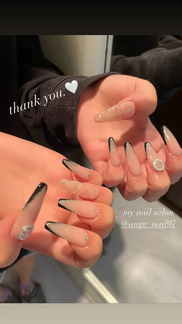 ネイル ロングネイル スカルプネイル 冬ネイル ハンドネイル Nail salon 🎀Angeのネイルデザイン