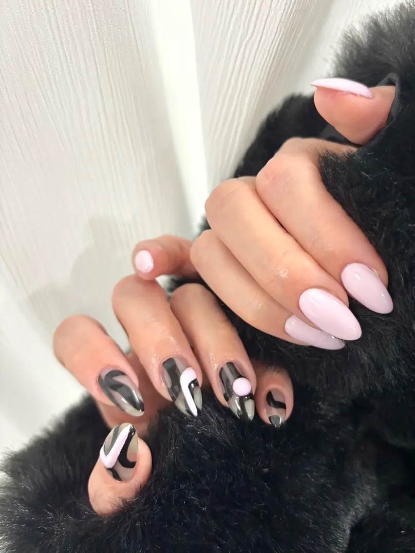 ネイル ピンク パープル ハンドネイル GRACE Rioのネイルデザイン