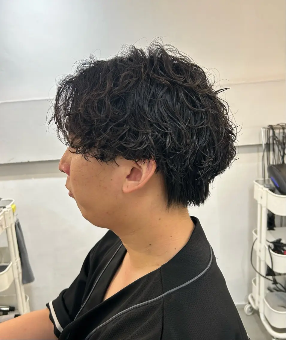 ショート パーマ メンズ清潔感のプロ 💈メンズパーマ藤田のヘアスタイル