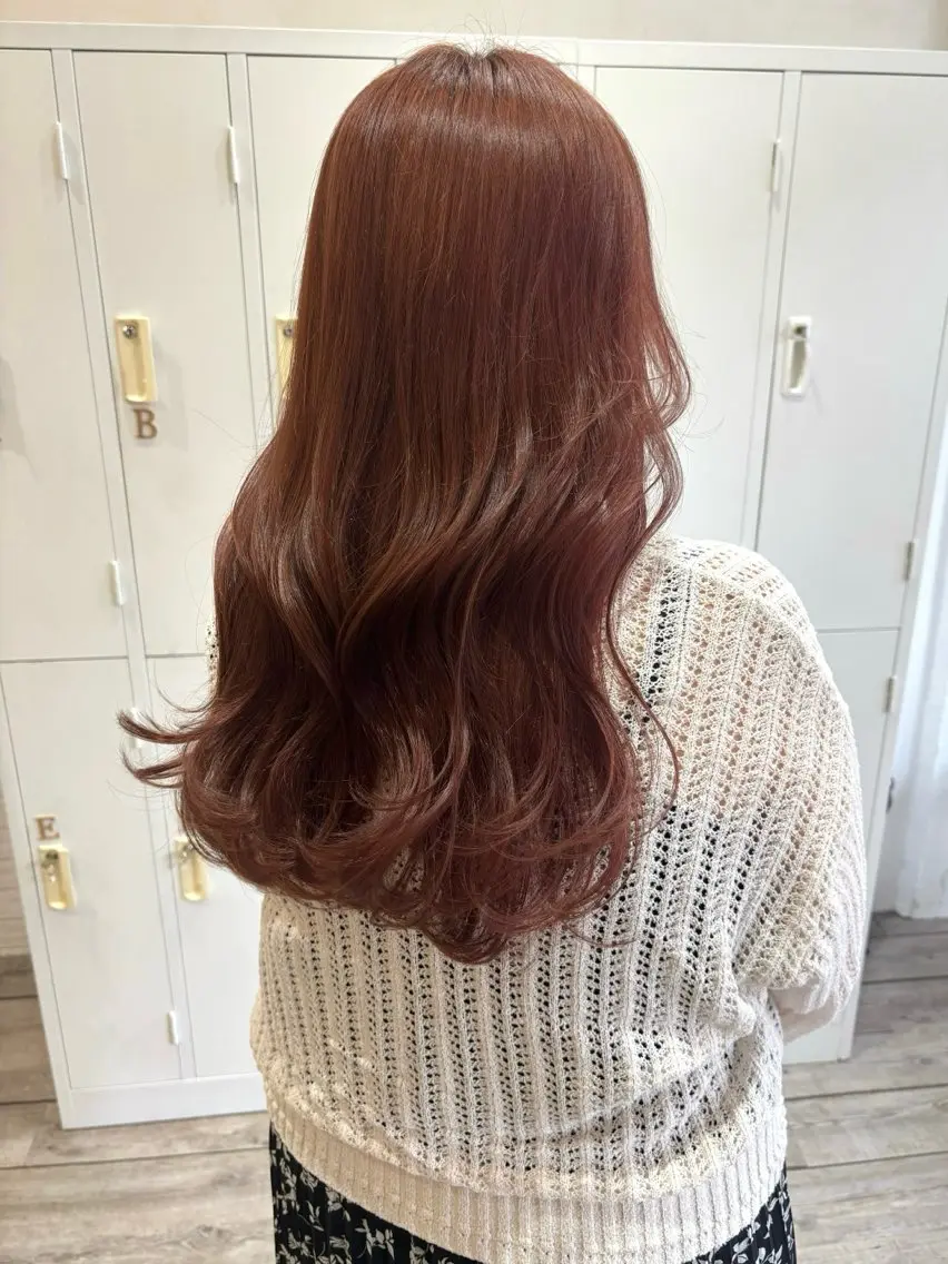 ロング カラー オレンジ ピンクカラー カット ヘアカラー ⌇ROMEO京橋店⌇ 鎌谷明星🪷のヘアスタイル