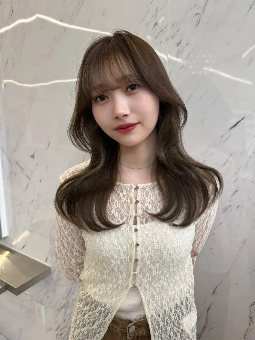 ロング カラー ヘアカラー ParveMix🍀 藤原愛未のヘアスタイル