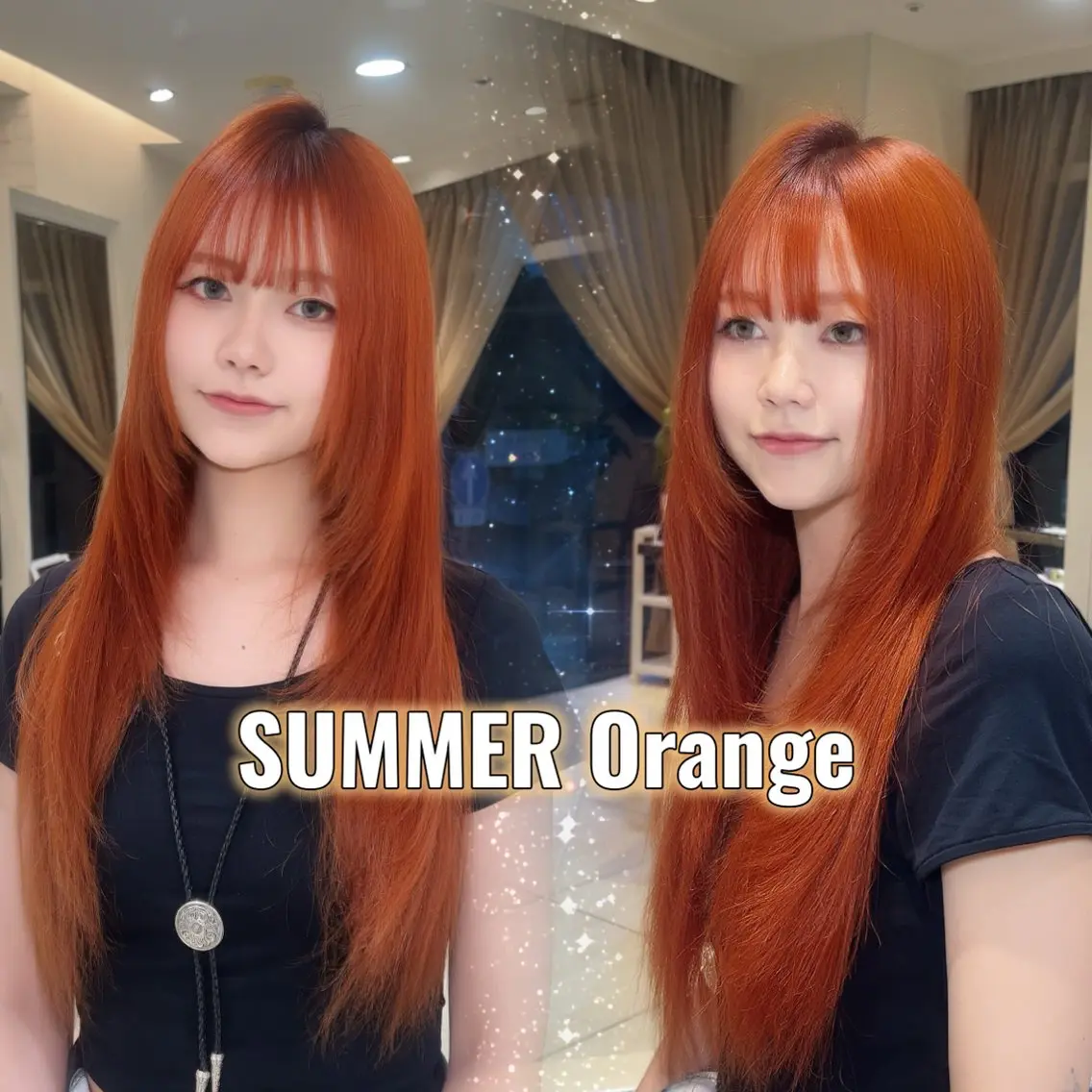 〔🇨🇳中韓𝐌𝐈𝐗🇰🇷〕レイヤーカット+透明感カラー+資生堂シールドトリートメントの写真
