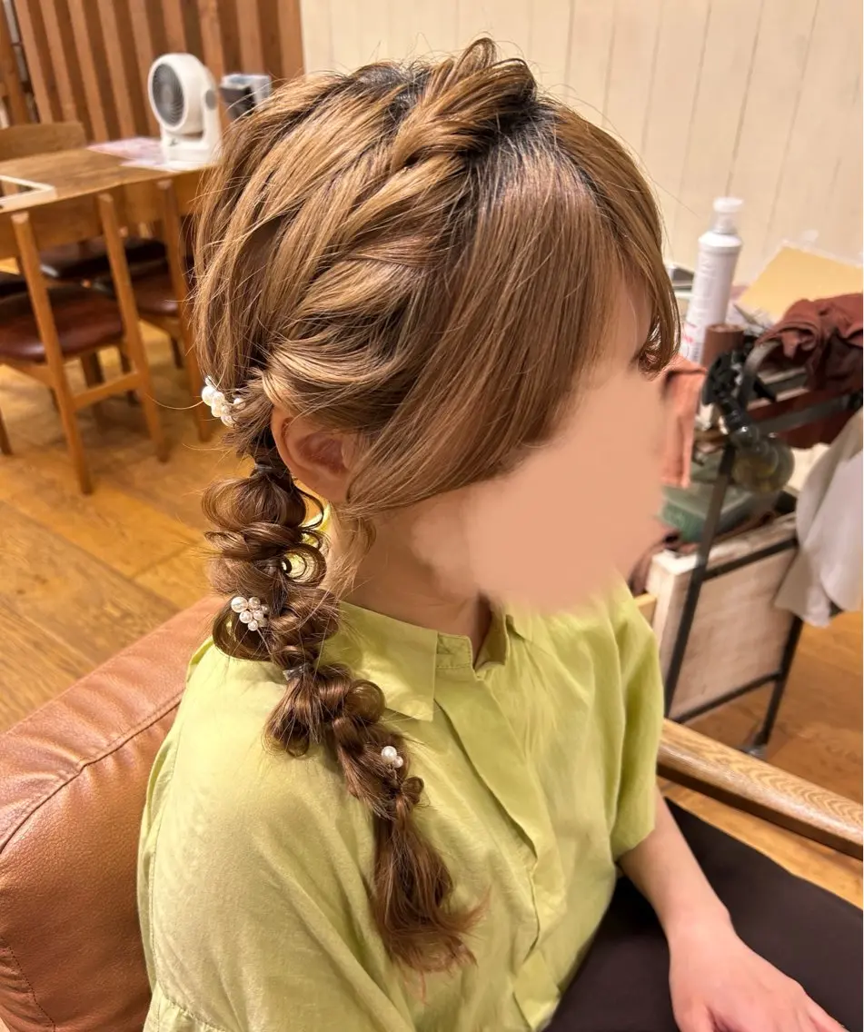 ヘアアレンジ🎀🪄お祭りや、参列の際に🎶の写真
