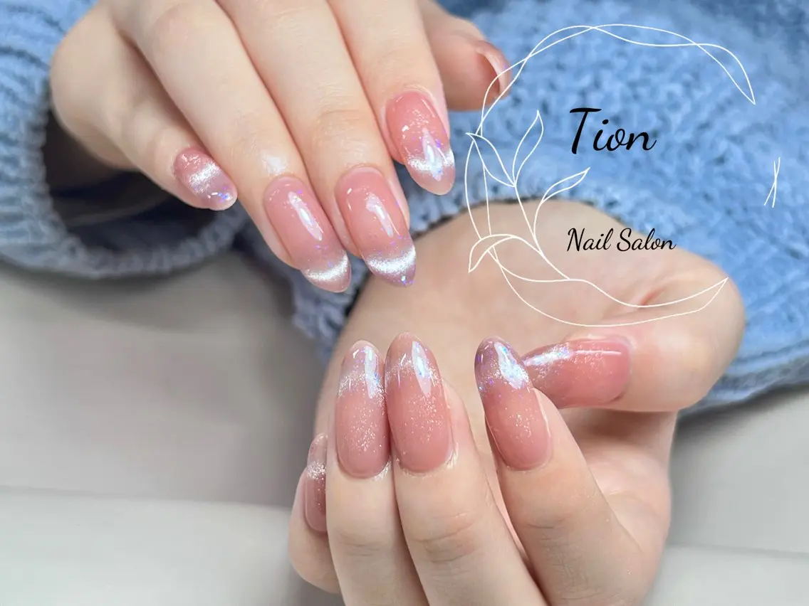ネイル 長さ出し フットネイル ジェルネイル 韓国ネイル マグネットネイル Nailsalon Tion二子玉川店のネイルデザイン