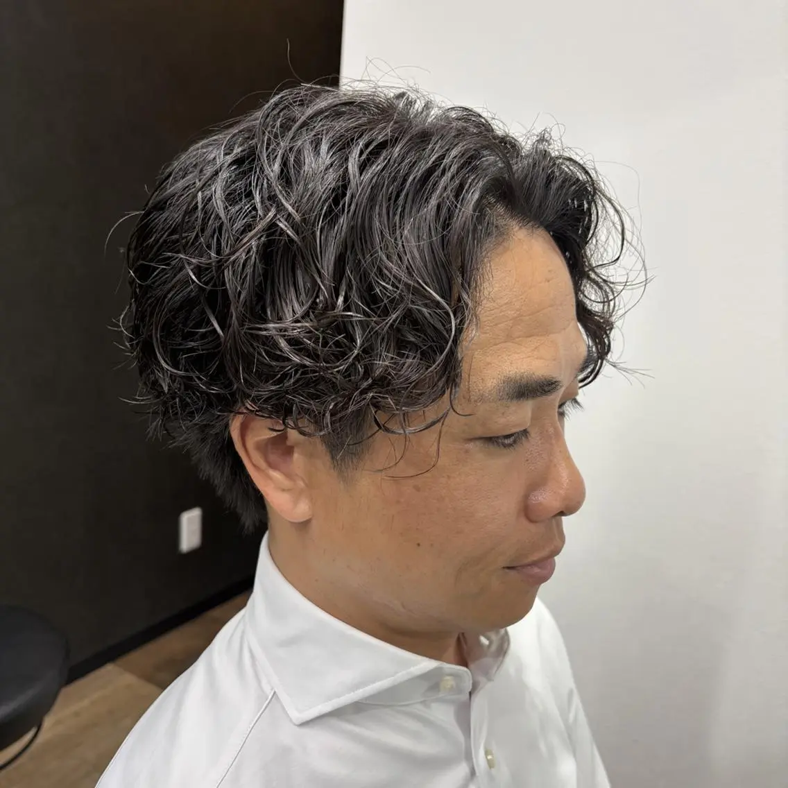 ショート パーマ メンズ ビジネス メンズパーマ カット パーマ パーマPrivate SalonNoa名駅のヘアスタイル