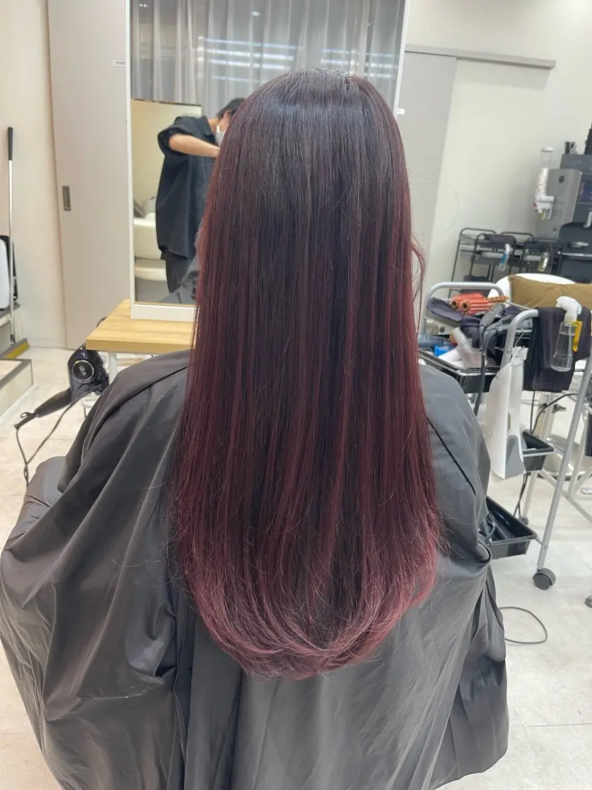 ミディアム カラー カシス ラベンダーカラー 透明感カラー⭐️ Takumaのヘアスタイル