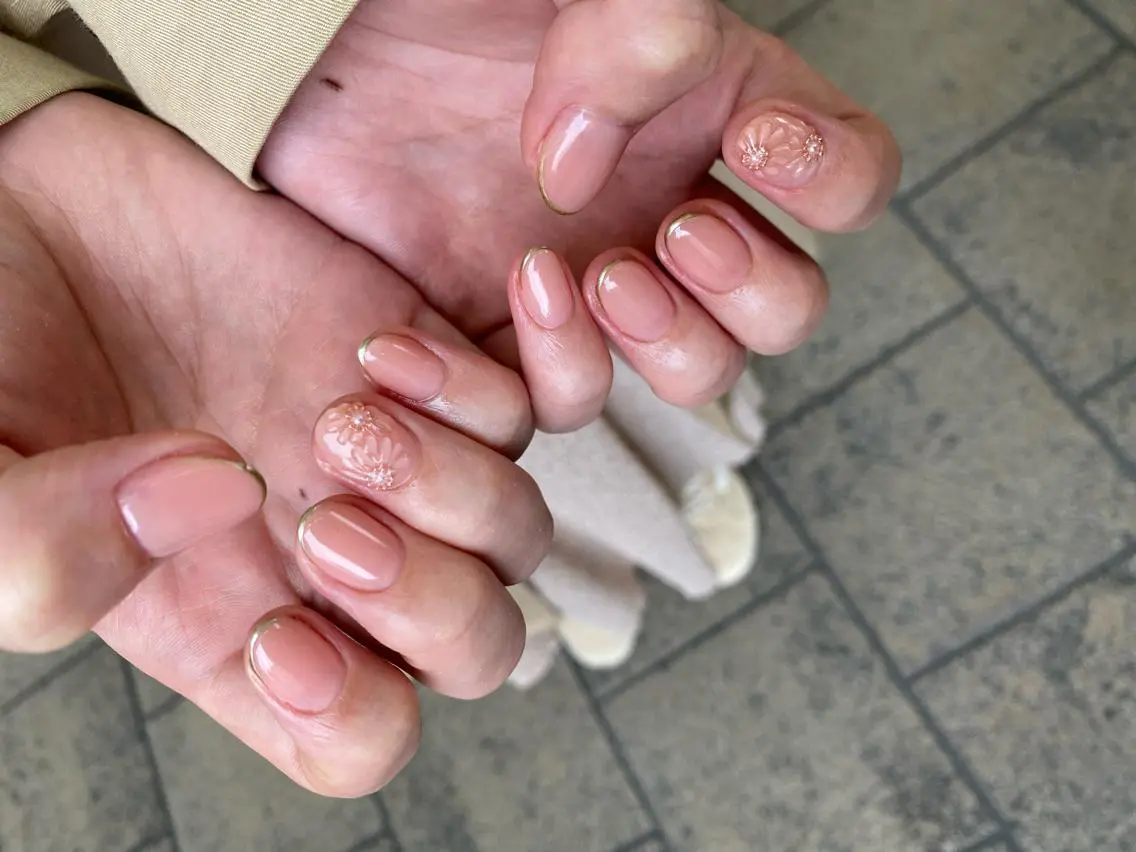 ネイル フラワーネイル nailsalon ∞ ﾐｶﾅﾙ ∞のネイルデザイン