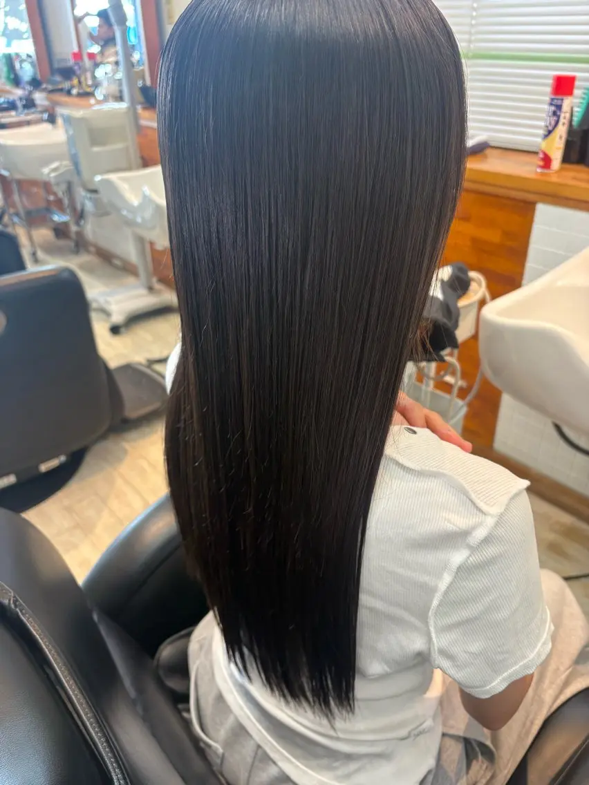ロング 縮毛矯正 縮毛矯正 通い続けられるサロン ママ美容師　明日香のヘアスタイル