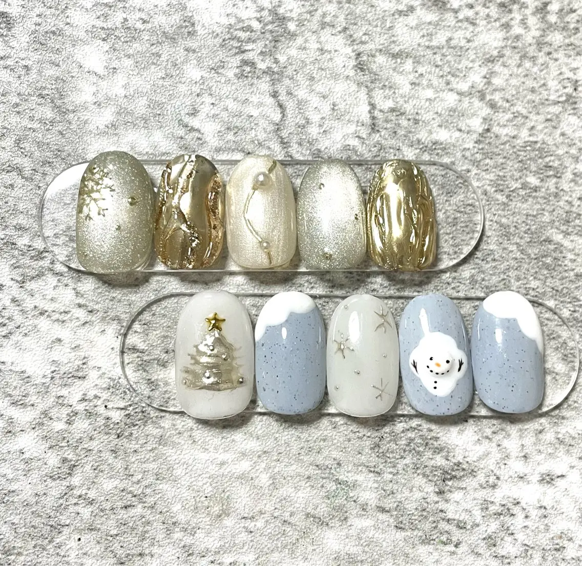 ネイル アートネイル 冬ネイル クリスマス ハンドネイル RISA joie nailのネイルデザイン