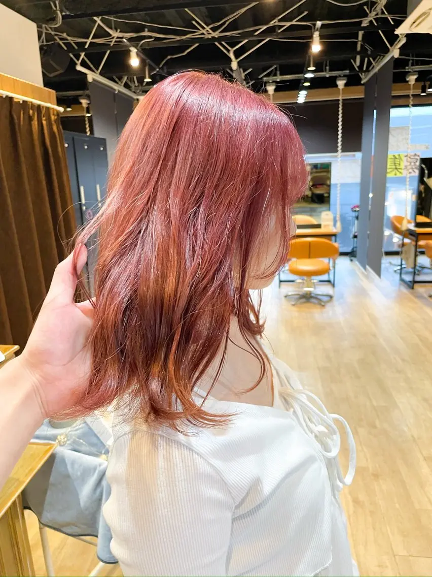 ロング カラー ダブルカラー ヘアカラー トリートメント 髪質改善/ブリーチ 田代 龍我のヘアスタイル
