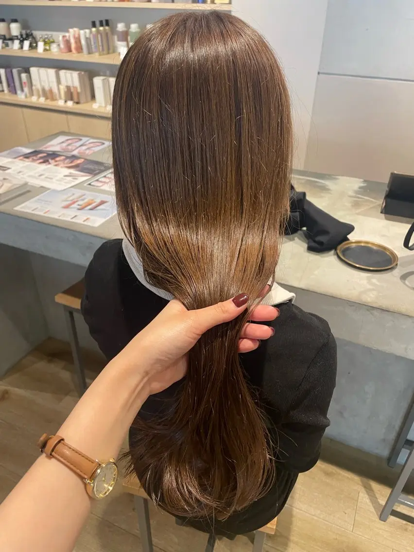 ロング カラー ブラウンカラー まとい  ︎︎のヘアスタイル