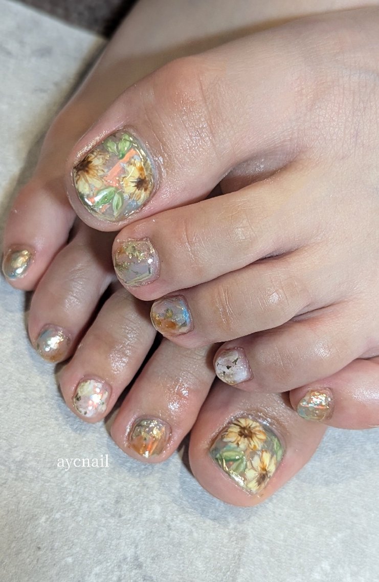 ネイル フットネイル フットネイル 推しネイル | 　aycnailのネイルデザイン