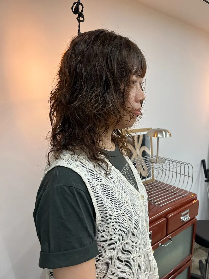 ミディアム パーマ カット パーマ yuan tanakaのヘアスタイル