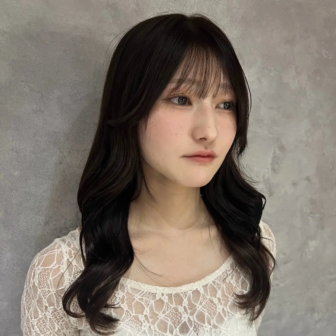 セミロング くびれヘア ハッシュカット レイヤーカット カット Noa/ハッシュ カット/レイヤーのヘアスタイル