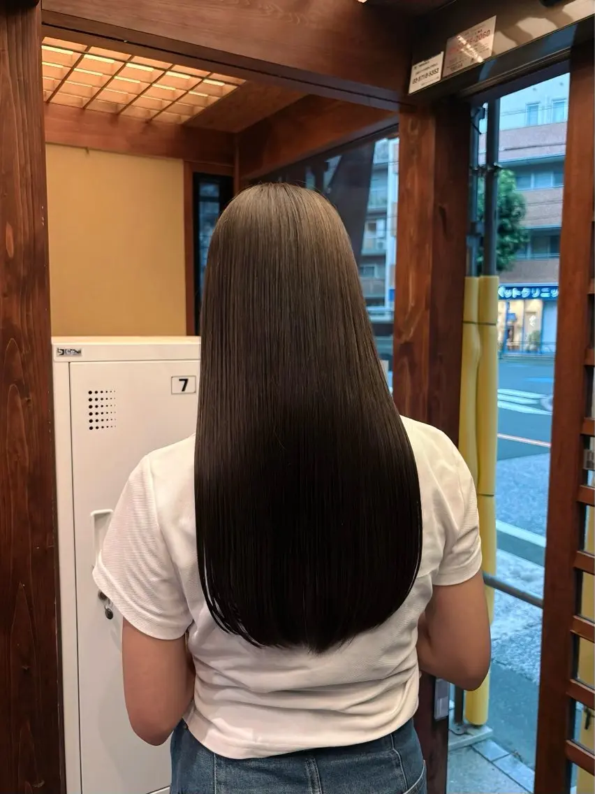 ロング カラー ブラウンカラー 透明感カラー ヘアカラー saho ⟡.·のヘアスタイル