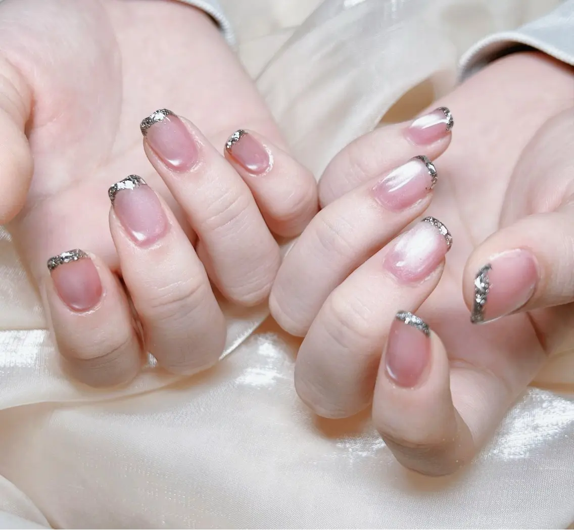 ガラスフレンチ🌟💅(オフなし)の写真