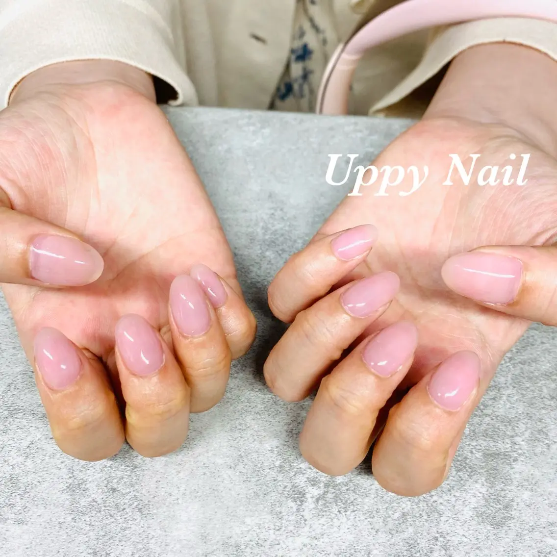 ネイル ワンカラーネイル ピンク ハンドネイル Uppy Nail ukyoのネイルデザイン