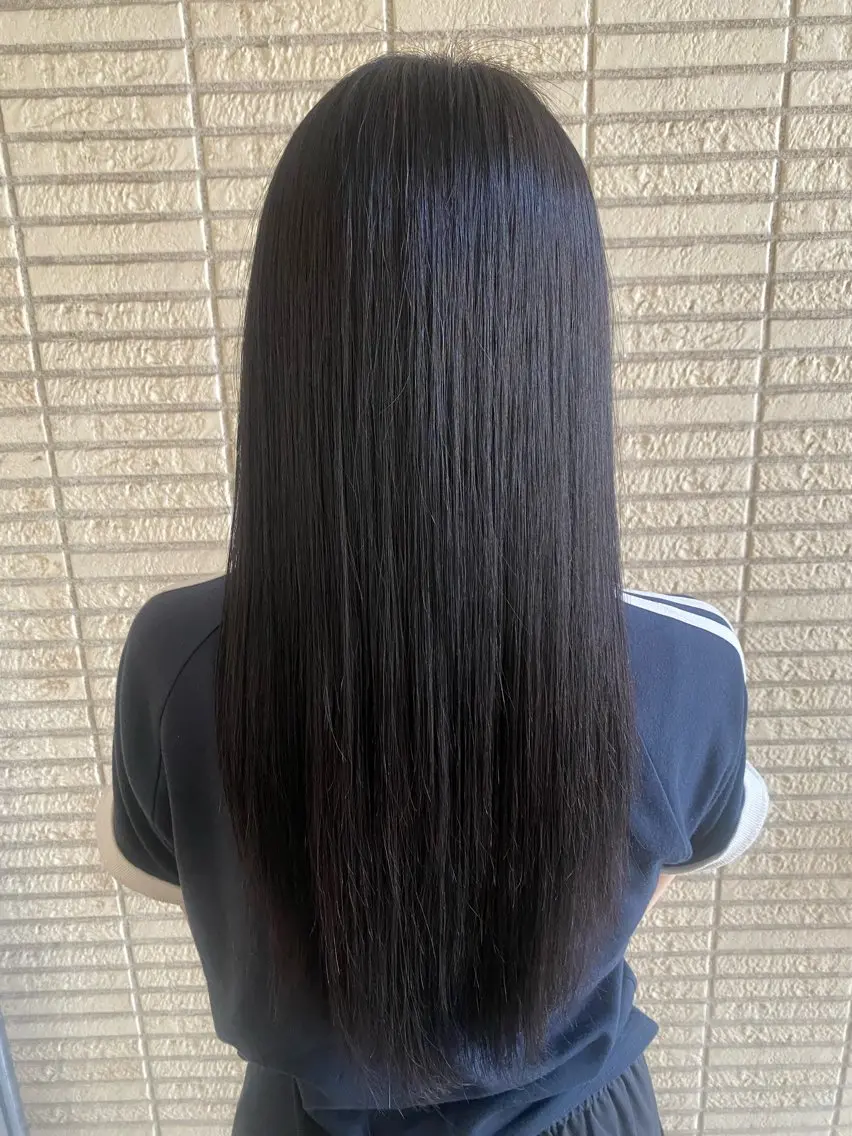 ロング 縮毛矯正 向井 美乃里のヘアスタイル