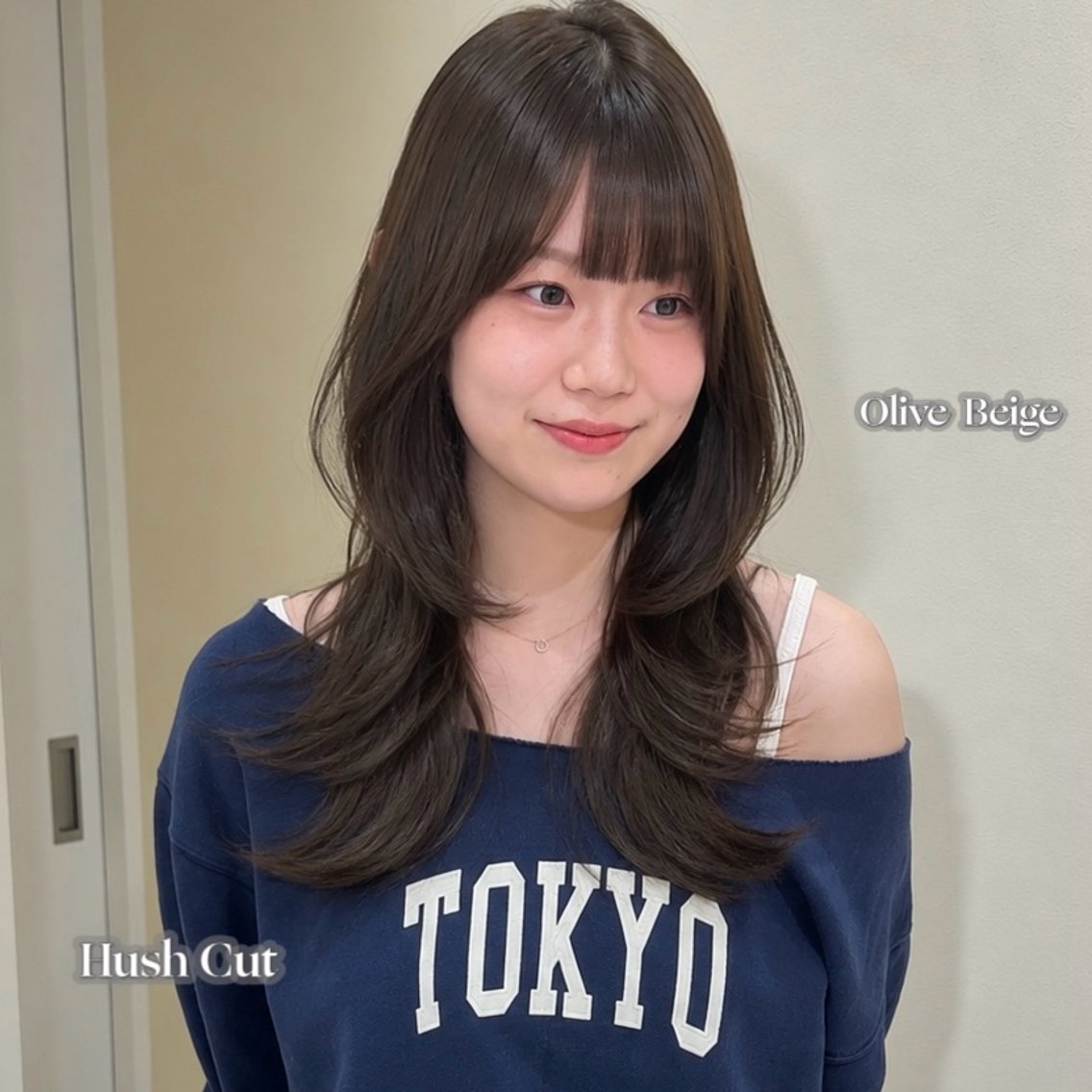 セミロング カラー 大人韓国レイヤ ー特化|角岡泉希🩶のヘアスタイル