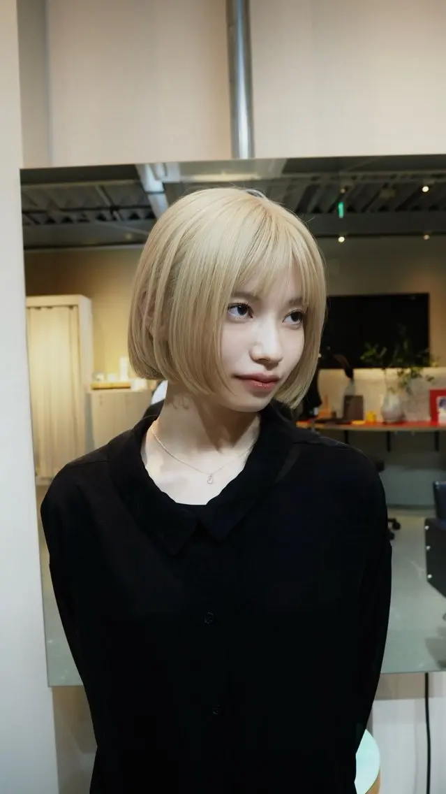 ミディアム ボブ ボブ/くびれショート モデル募集中cocoのヘアスタイル
