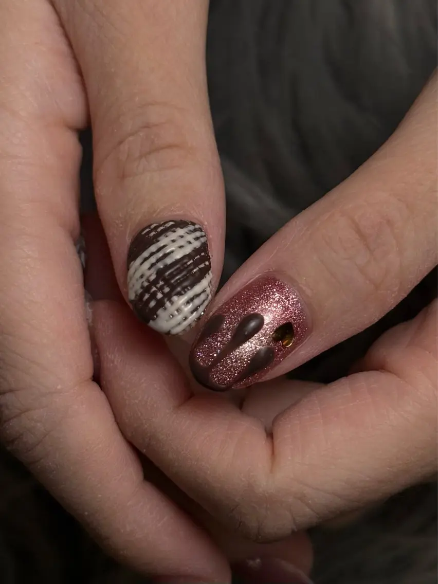 ネイル バレンタイン ハンドネイル nail salon h🎀小夏のネイルデザイン