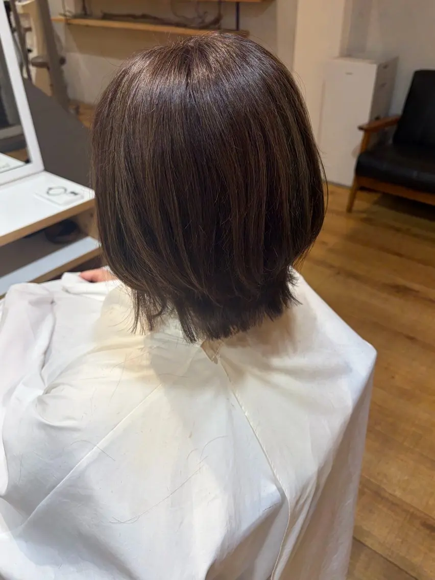 ミディアム くびれヘア 京都／似合わせカット nanamiのヘアスタイル
