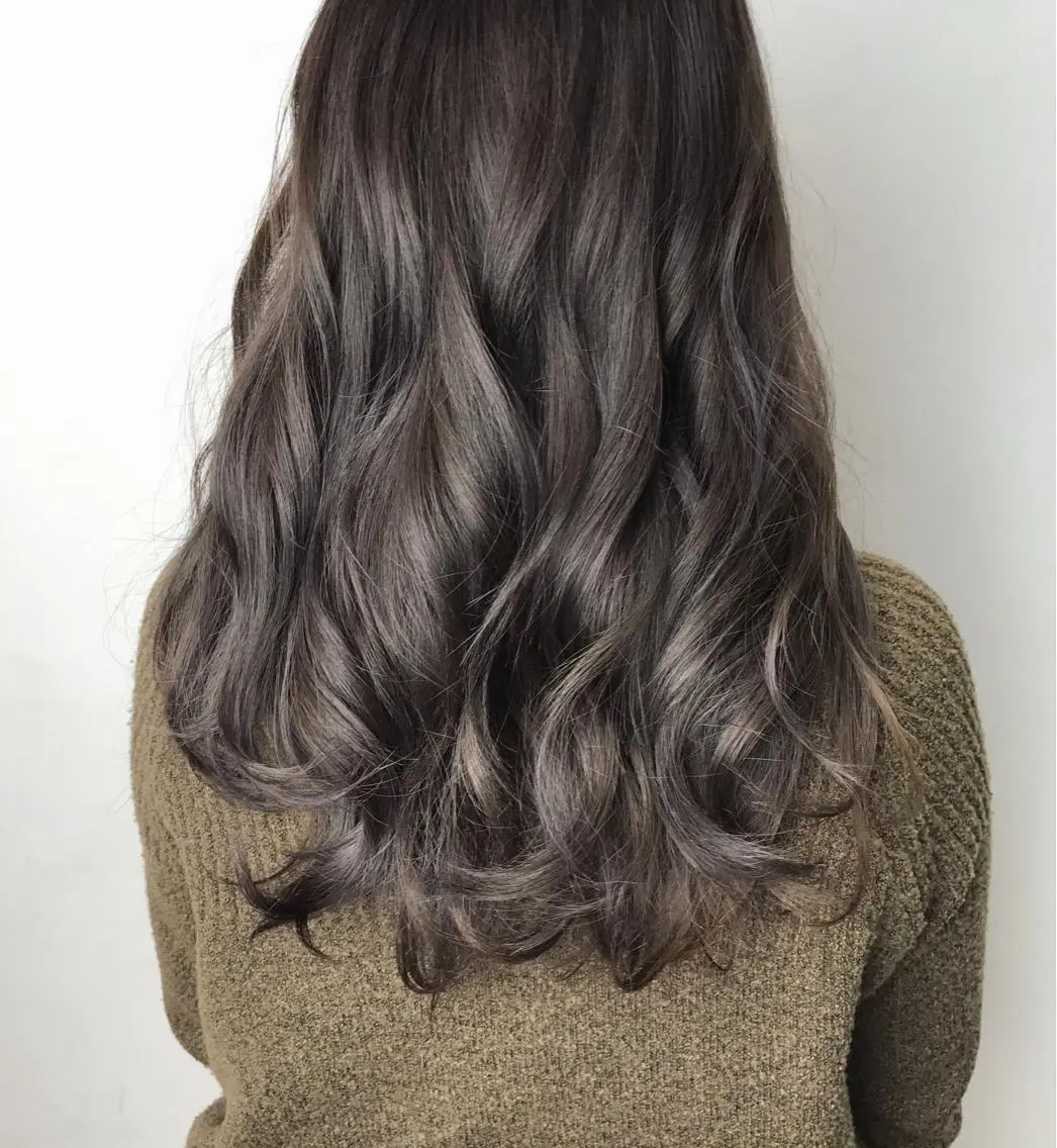 セミロング カラー グレージュ メンズカット特化柏駅 徒歩3分LOUのヘアスタイル