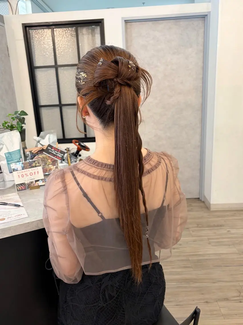 ロング 韓国風ヘア ヘアセット sato ayaka |透明感カラー🫧のヘアスタイル