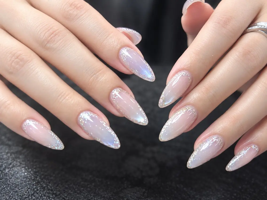 ネイル オーロラネイル フラッシュネイル フラワーネイル フレンチネイル キラキラネイル ハンドネイル ハンドケア 🌟LadyCoCo 🌟プロ ネイリストのネイルデザイン
