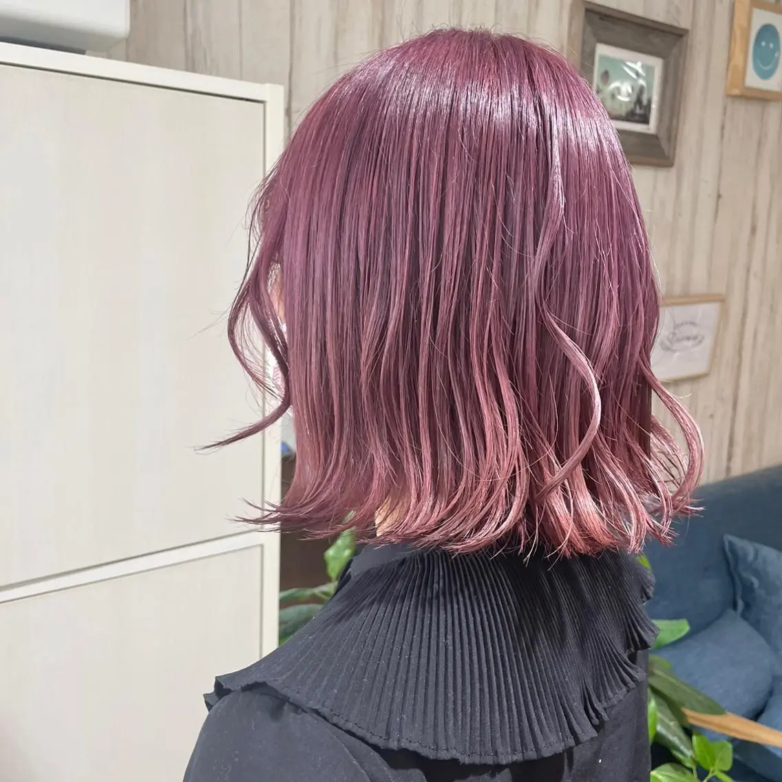 ミディアム ピンクラベンダー ヘアカラー ♡透明感/艶カラー/ M a I ♡のヘアスタイル