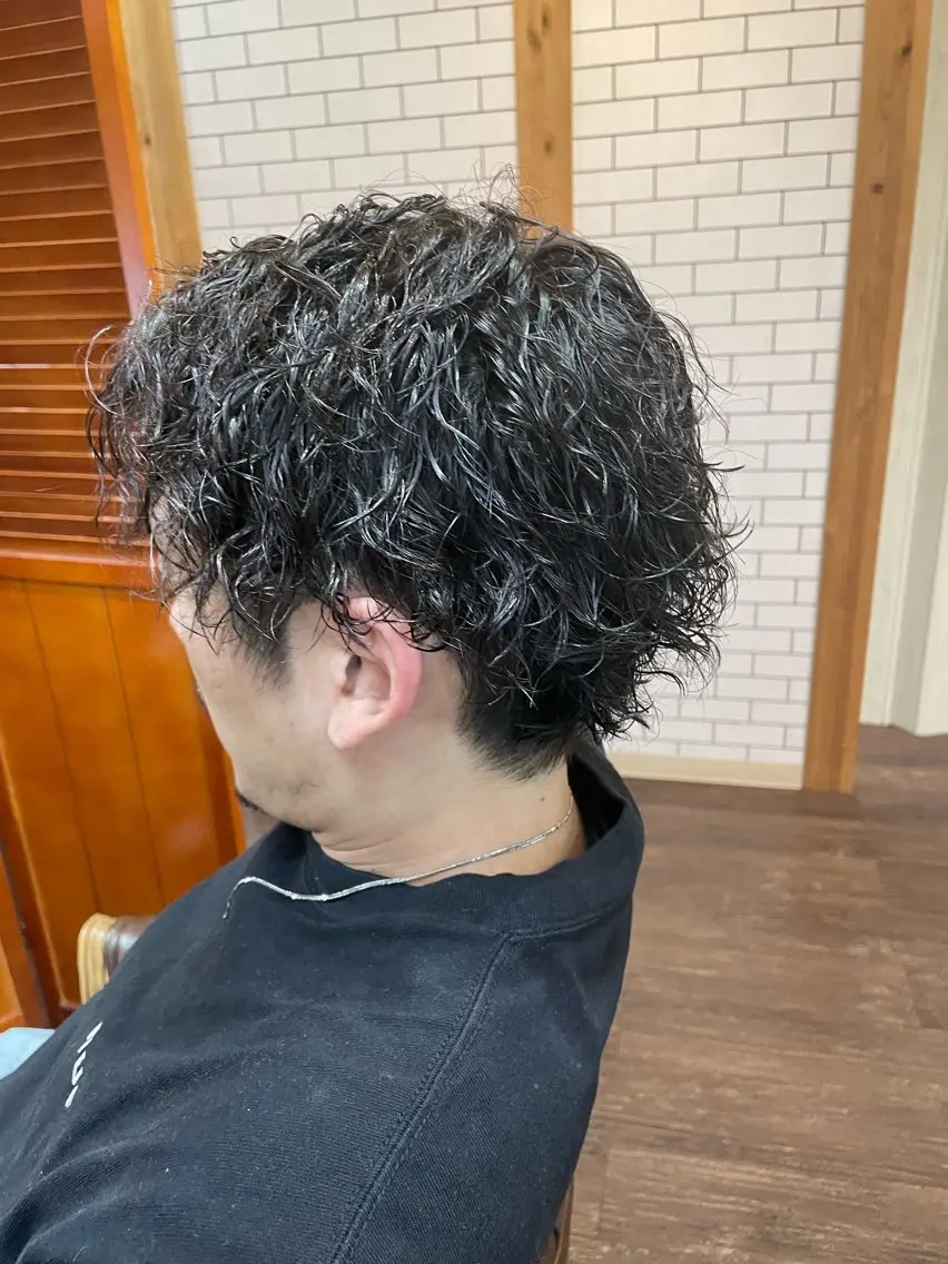パーマ メンズ メンズパーマ スパイラルパーマ 髪質改善カラー💛 NANOHAのヘアスタイル