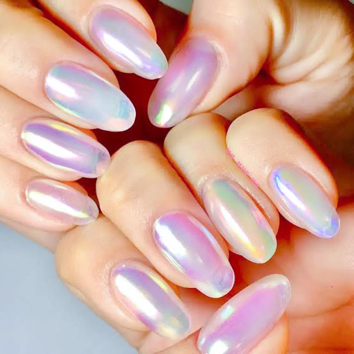 ネイル オーロラネイル クリアネイル ミラーネイル ハンドネイル ネイルサロン💎 Bibiのネイルデザイン