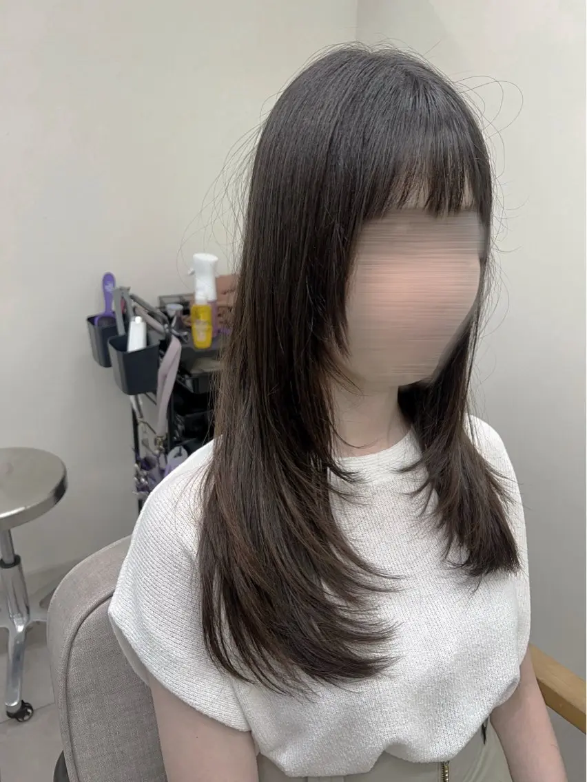 セミロング 韓国風ヘア レイヤーカット メンズ レイヤー ウルフ 弓木啓輔のヘアスタイル
