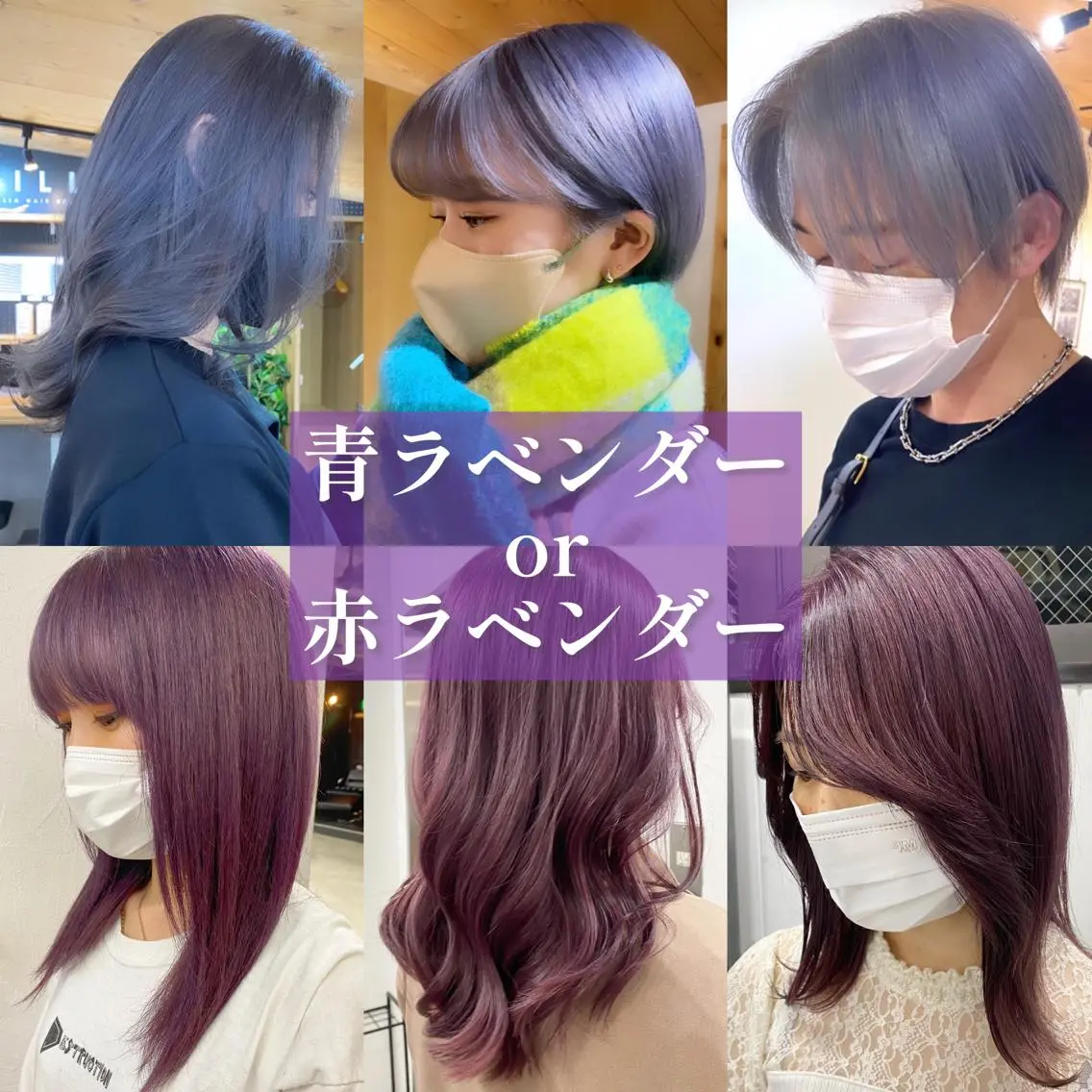 セミロング カラー ラベンダーカラー カット ヘアカラー トリートメント 🧸艶々韓国ヘア 🧁mizunaのヘアスタイル