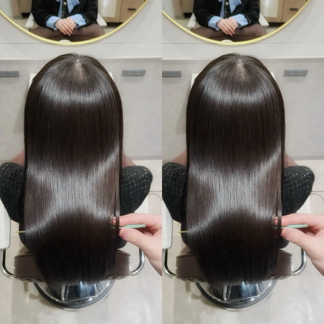 セミロング カット 縮毛矯正 トリートメント 銀座⭐️髪質改善⭐️ 平中 留生のヘアスタイル