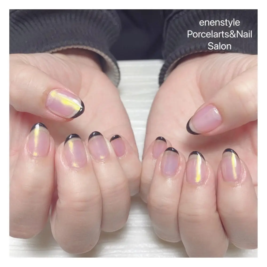 ミディアム ネイル ハンドネイル 🐾enen style 🐾のネイルデザイン