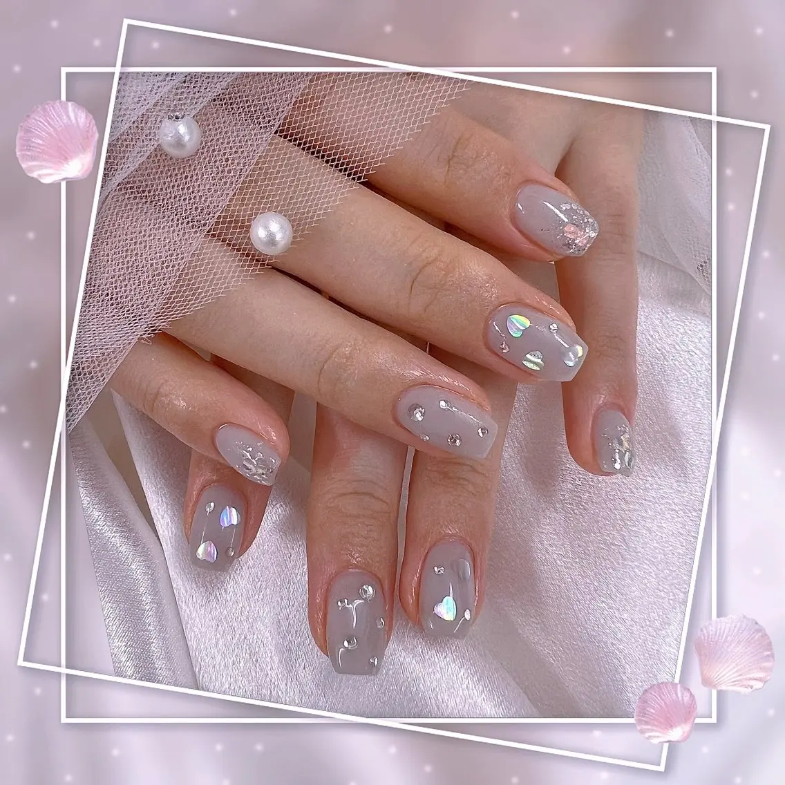 ネイル グラデーション マグネットネイル ピンク ワンホンネイル Chill Nailsalonのネイルデザイン