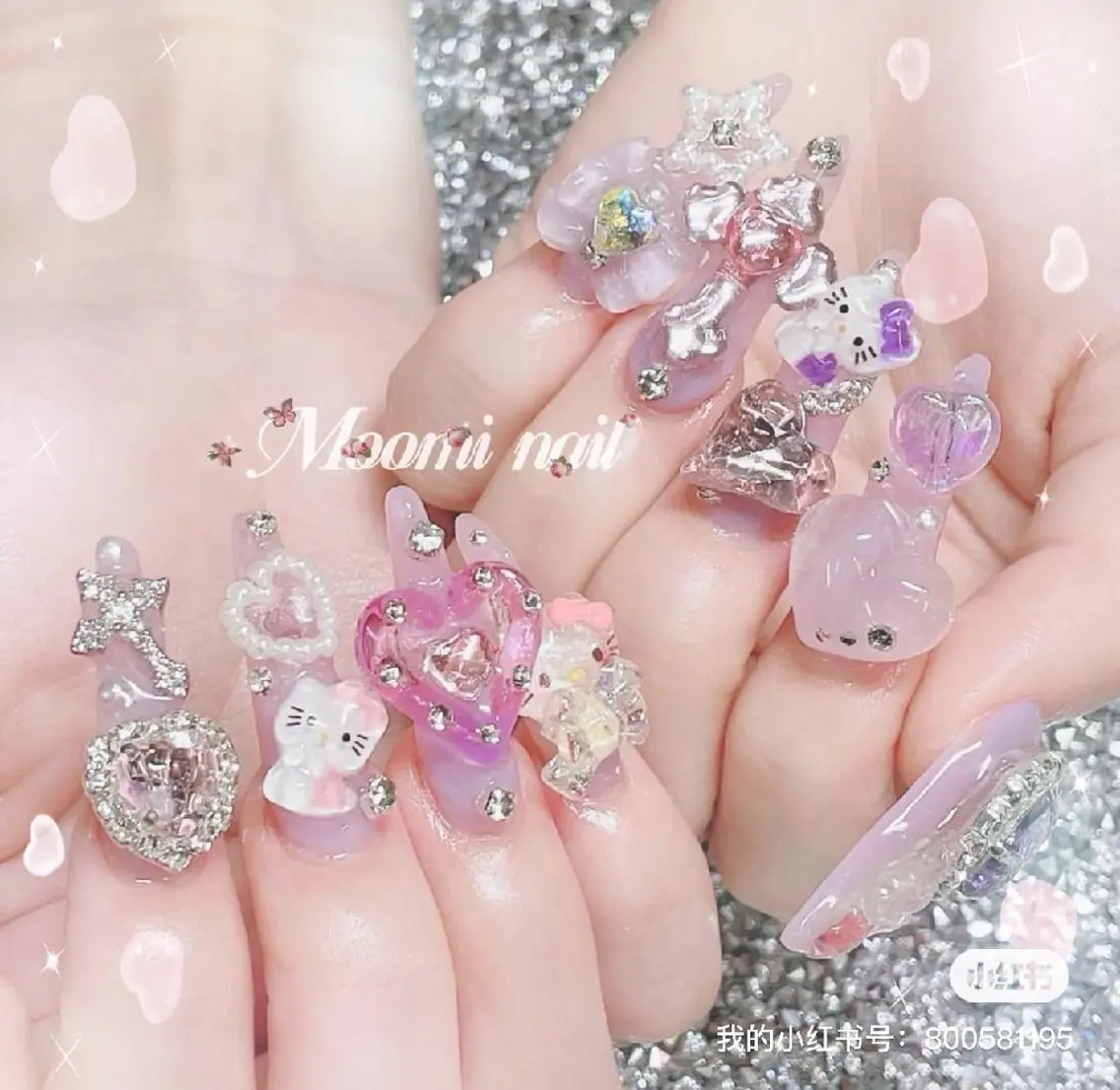 ❤️🔥チップジェルスカルプパーツ乗せ放題コース(ゴテゴテデザイン10本ok!)の写真