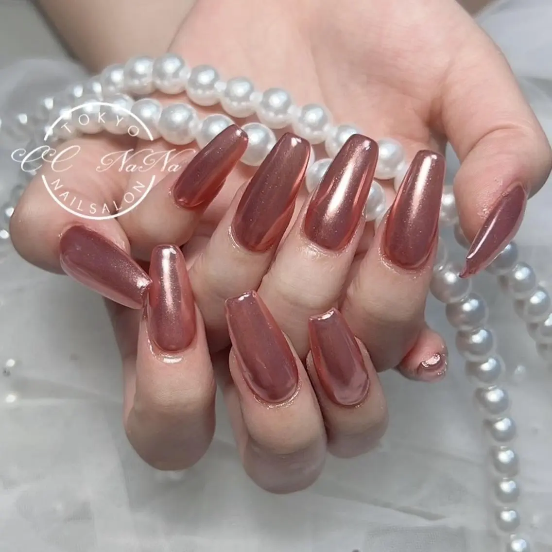 ネイル アートネイル ミラーネイル スカルプネイル CCNaNaスカルプ 長さだし専門💎Yoのネイルデザイン