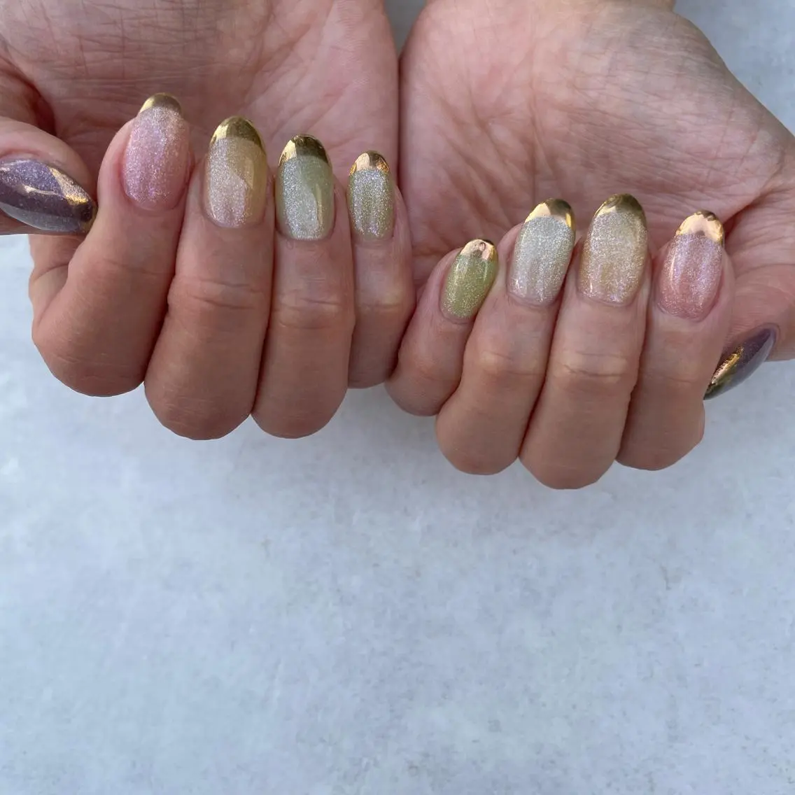 ショート ネイル マグネットネイル ハンドネイル nail salon neigeのネイルデザイン