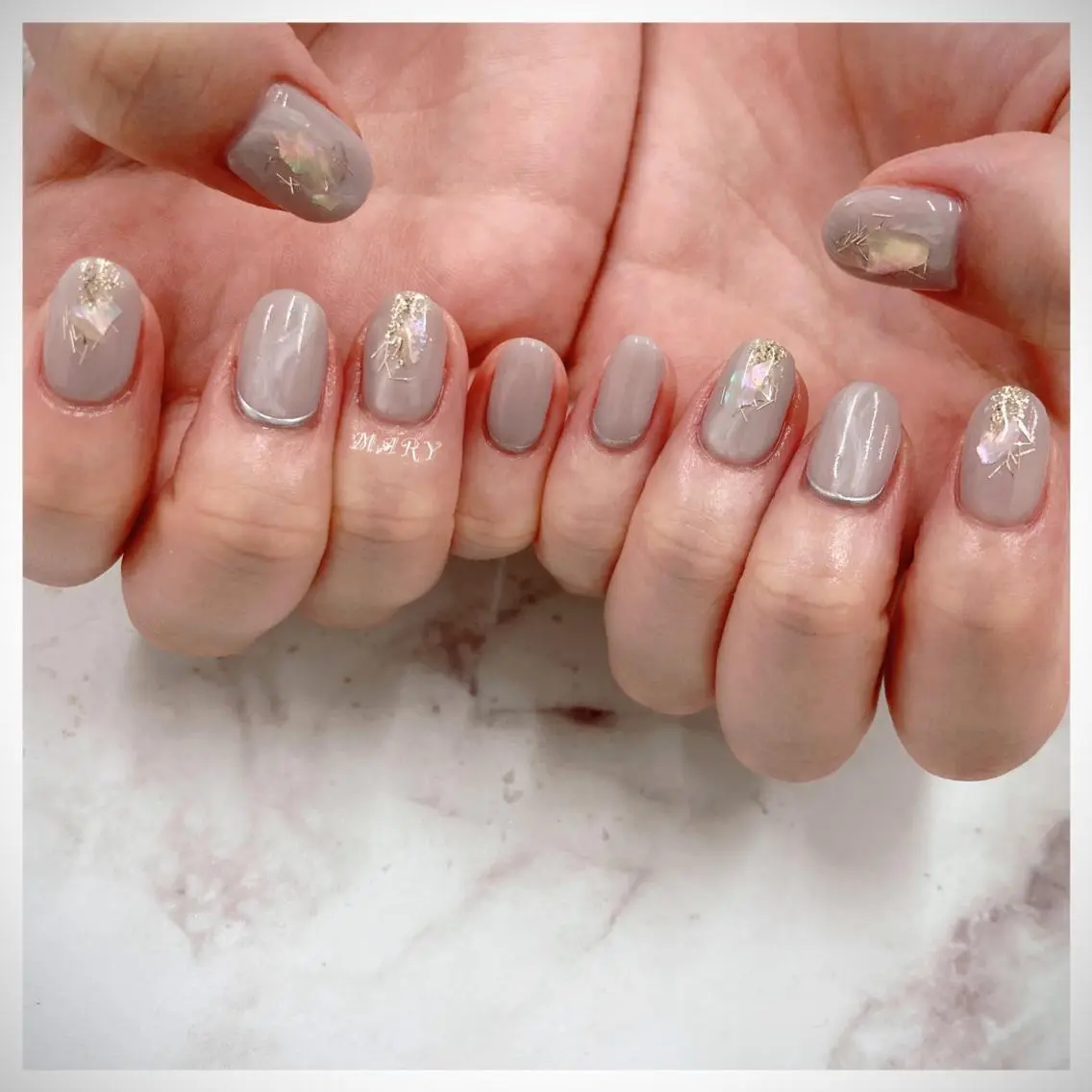 ネイル ニュアンスネイル ワンカラーネイル ハンドネイル Mary nail .narumiのネイルデザイン
