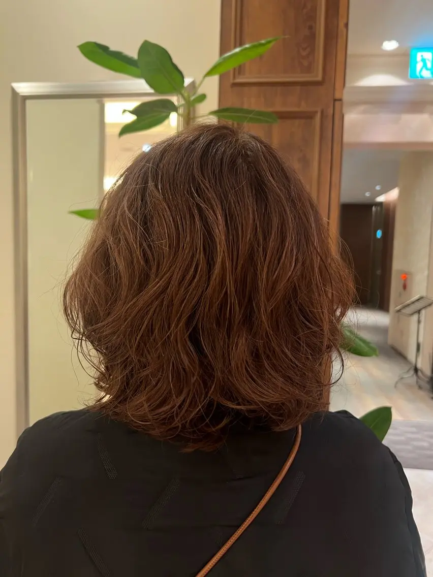 ミディアム パーマ パーマ 有賀 颯天のヘアスタイル
