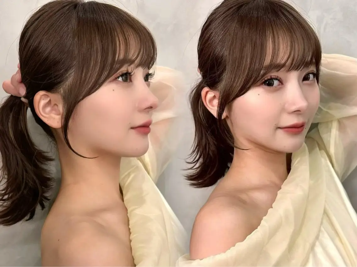 ミディアム カット ヘアカラー レイヤー/ ダブルカラーセナ🎀のヘアスタイル