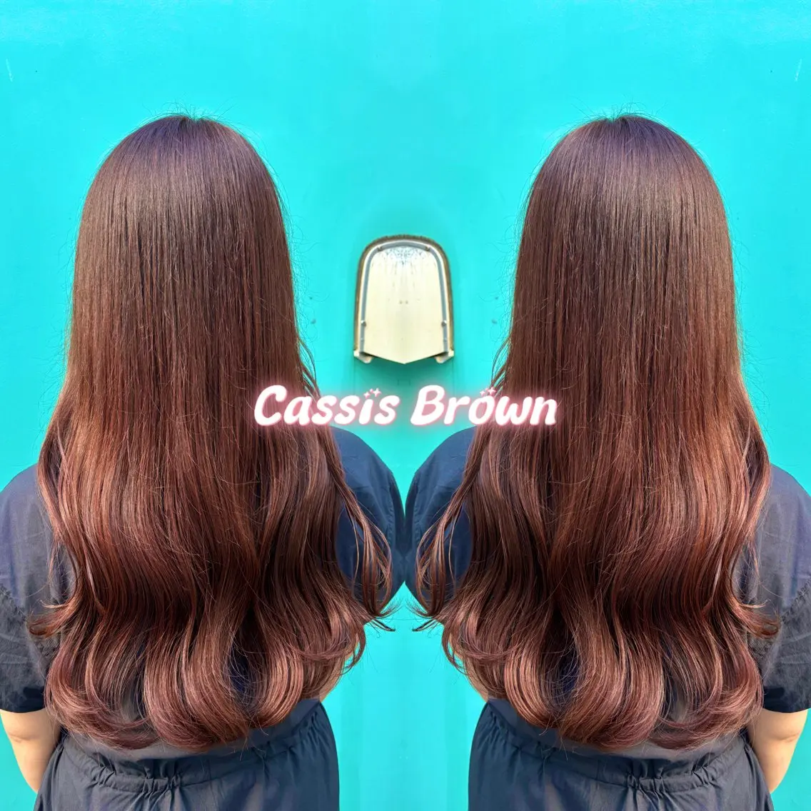 ロング カラー ブラウンカラー カシス ヘアカラー トリートメント 🌼ブリーチ/個性派 ヘアセットMei🌼のヘアスタイル