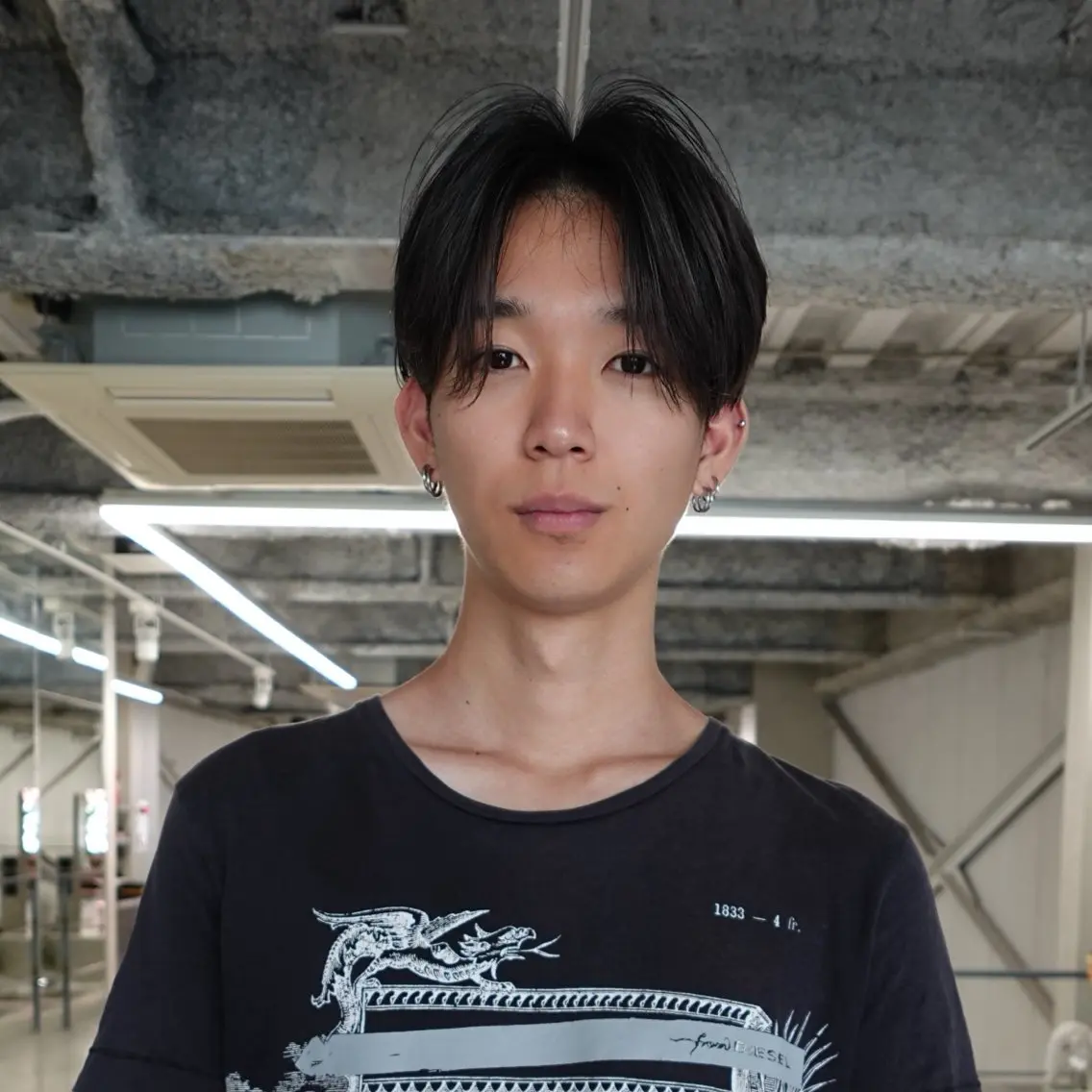 メンズ センターパート カット 天神メンズ美容師/ fev soraのヘアスタイル