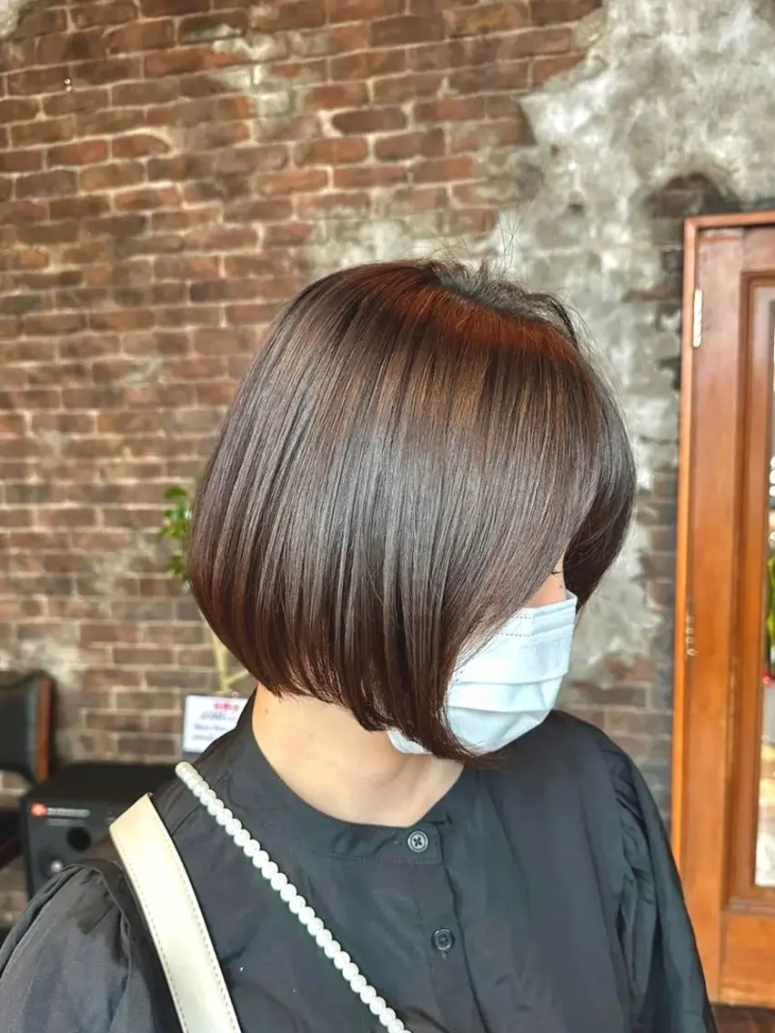 ショート カラー カット ヘアカラー トリートメント 韓国レイヤー✨ yasuko銀座のヘアスタイル