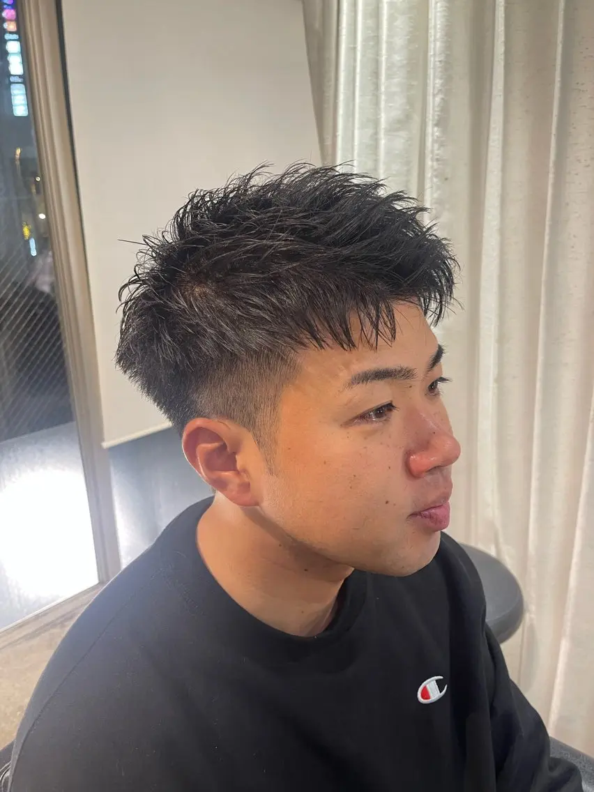 メンズ スパイキーショート カット ヘアセット WELLY TO KYOメンズカットのヘアスタイル