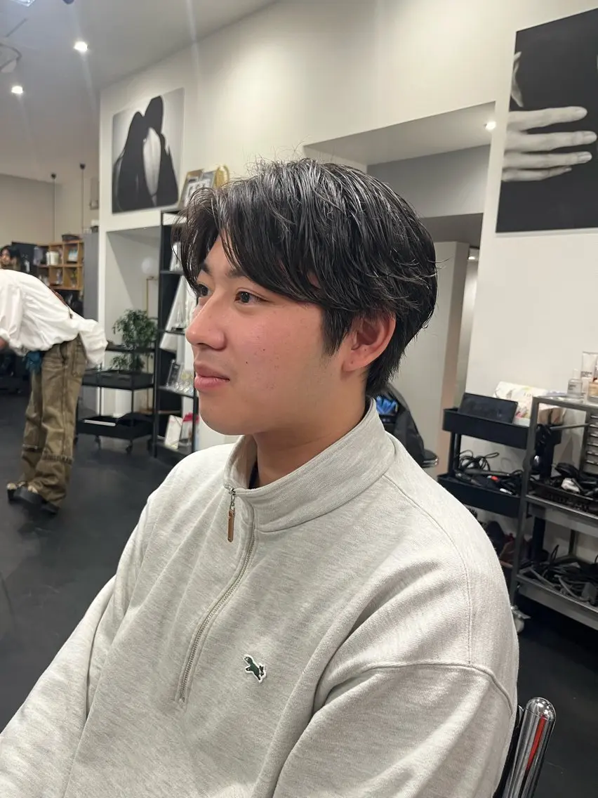 ショート パーマ メンズ メンズパーマ ニュアンスパーマ パーマ/縮毛矯正 揚村武斗のヘアスタイル