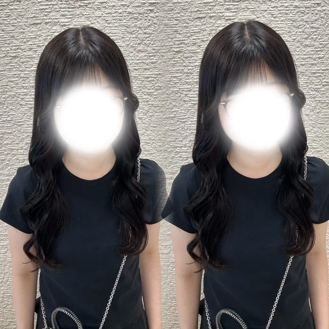 ロング カラー ヘアカラー トリートメント ヘアセット ベージュ/つや/ レイヤー／ゆいなのヘアスタイル