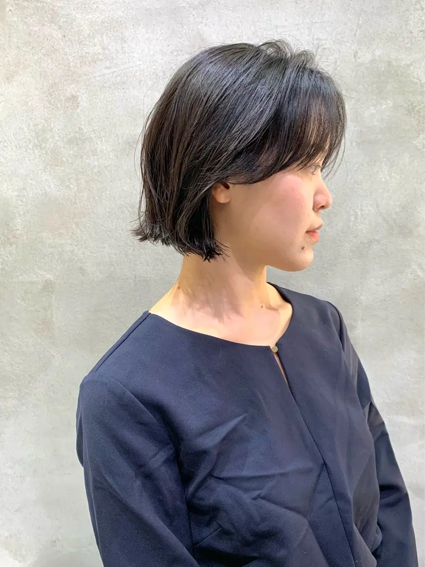 ショート 韓国風ヘア カット ヘアカラー ✨コテ巻き風パーマ ✨川合佑哉のヘアスタイル